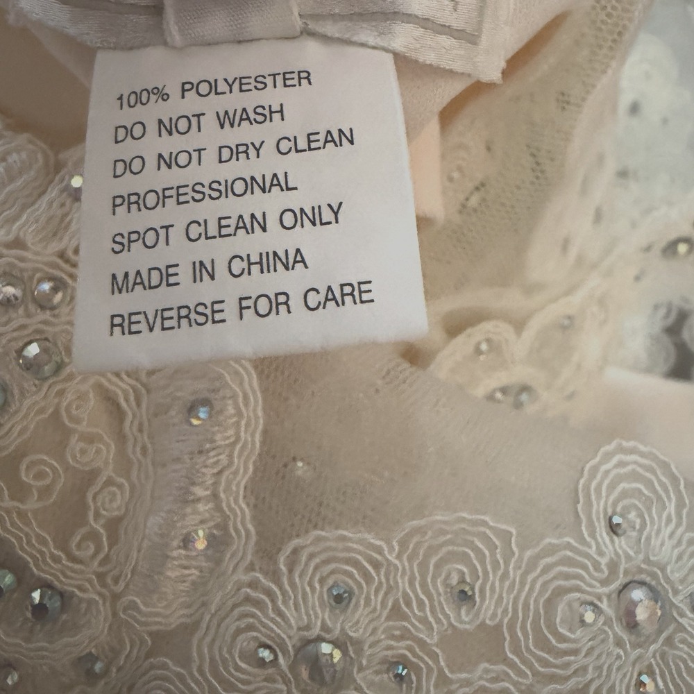 Wedding Gown Size S White Mermaid Diamonds Sequins Lace Bridal Dress Bride Chic - Picture 9 of 16